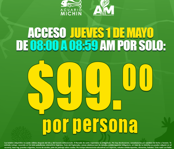Acceso Total 08:00 - 08:59 am 01 de Mayo