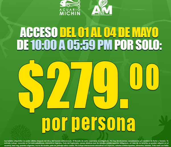 Acceso Total del 01 AL 04 DE MAYO 10:00 - 05:59 pm Puebla